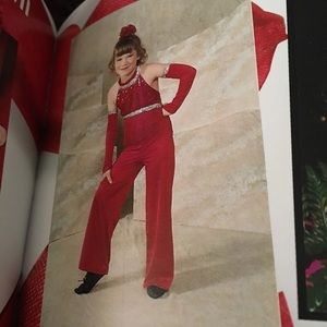 Red long romper costume